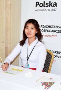 Kazachska hostessa z agencji